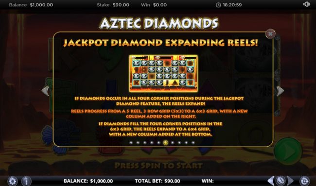 Jackpot Diamond Feature Expanding Reels