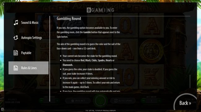 Gamble Feature Rules