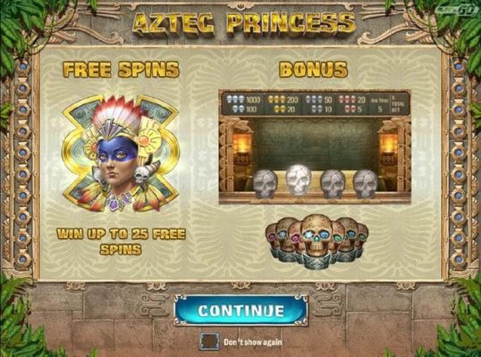 game features FREE SPINS - Win up to 25 free spins and a Bonus feature.