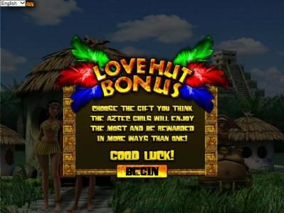 love hut bonus - choose the gift you think the aztec girls will enjoy the most and be rewarded on more ways than one.
