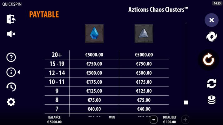 Paytable - Low Value Symbols