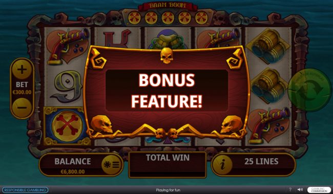 Scatter win triggers the bonus feature