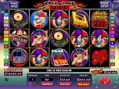 A $720 jackpot triggered by multiple winning paylines.