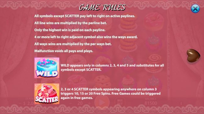 Wild and Scatter Symbol Rules