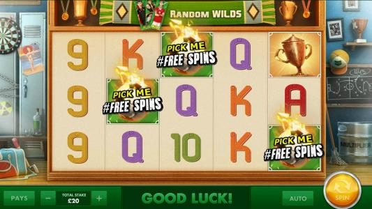 Three soccer ball scatter symbols trigger the free spins feature