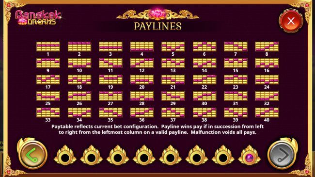 Paylines 1-60