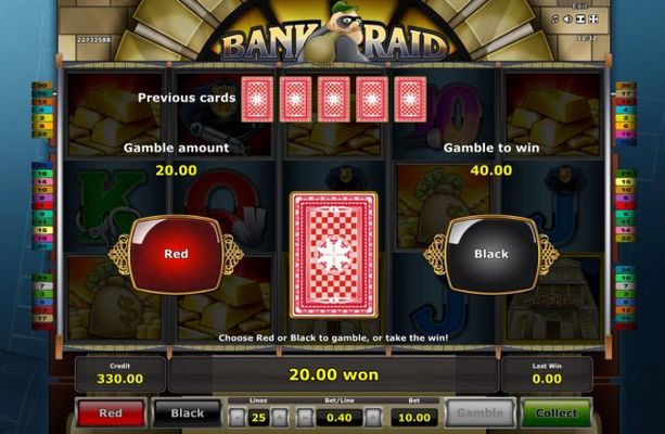 Red or Black Gamble feature