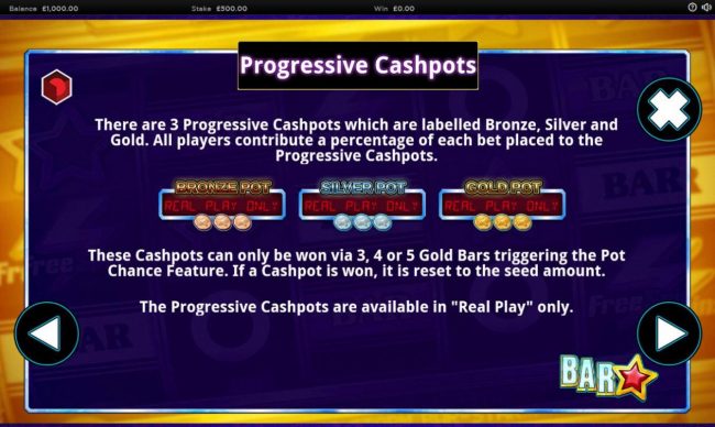 Progressive Cashpots Rules