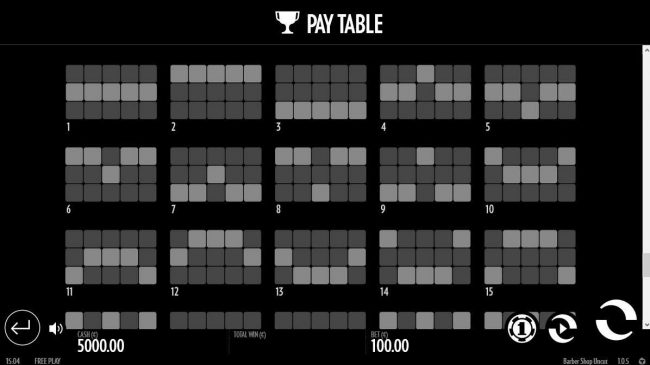 Payline Diagrams 1-15