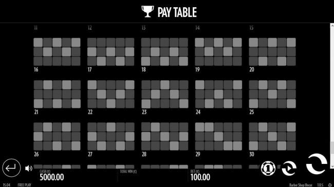 Payline Diagrams 16-30