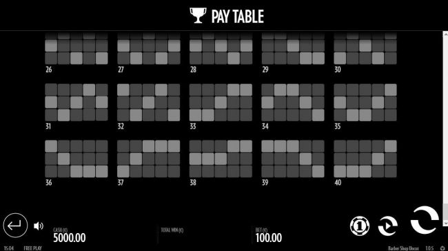 Payline Diagrams 31-40