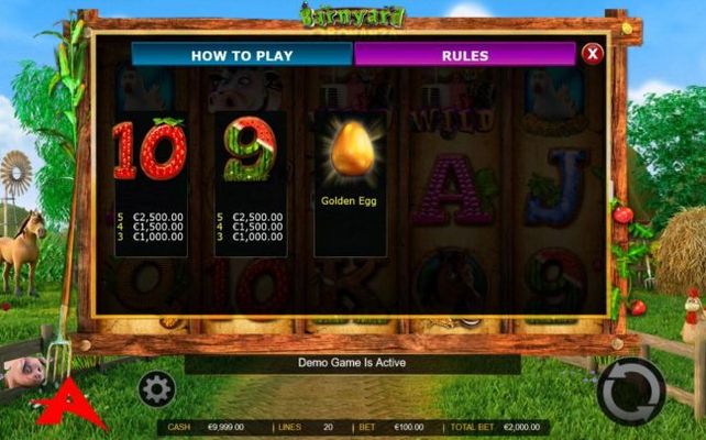 Low value game symbols paytable - Free Games Bonus.