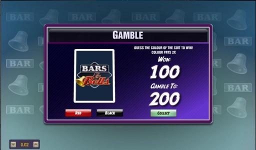 gamble feature available after each winning spin