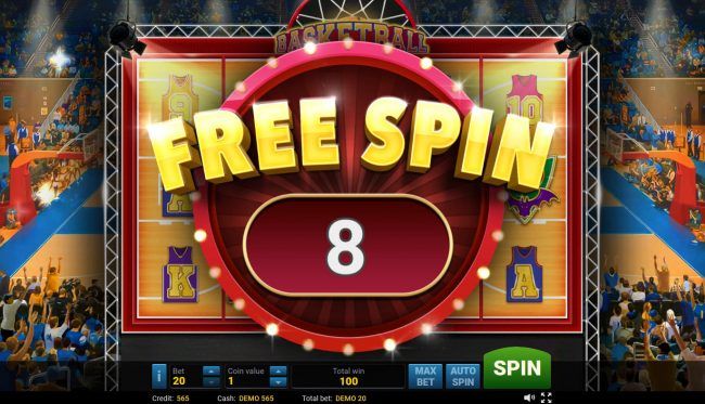 8 Free Spins Awarded