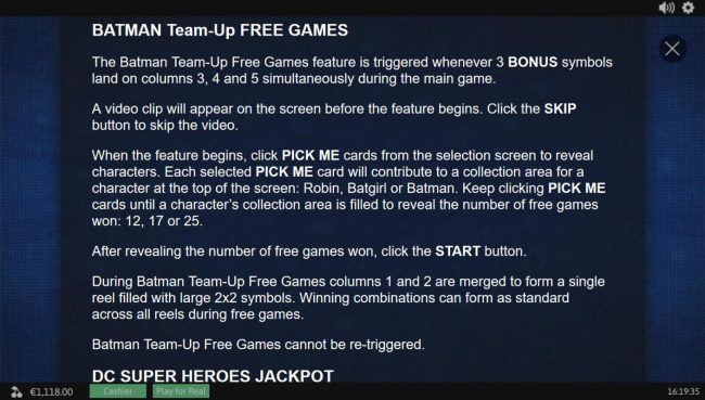 Batman Team-Up Free Games Rules