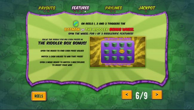 The Riddler Box Bonus Game Rules