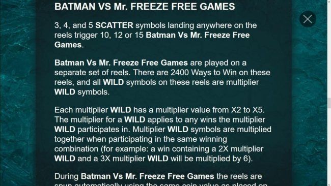 Batman vs Mr. Freeze Free Games Rules