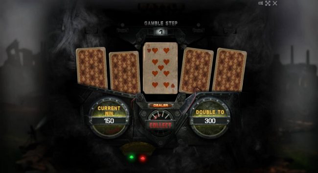 Beat The Dealer - Double or Nothing Gamble Feature Game Board - Select a card that is higher than the dealers for a chance to double your winnings.