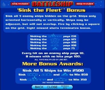 sink the fleet bonus payout table
