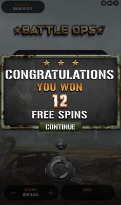 12 Free Spins Awarded