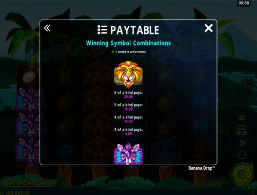 Paytable - High Value Symbols