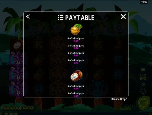 Paytable - Low Value Symbols