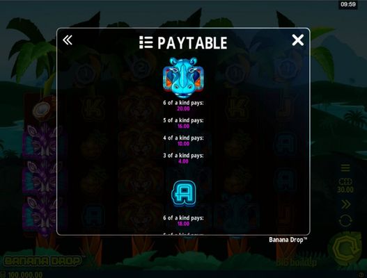 Banana Drop :: Paytable - High Value Symbols