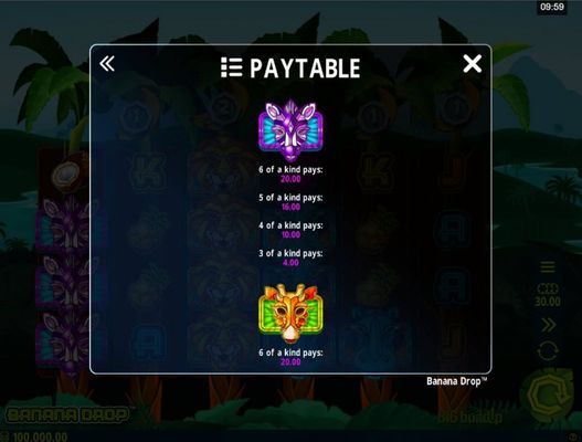 Paytable - High Value Symbols