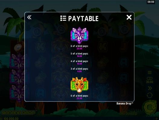 Paytable - High Value Symbols