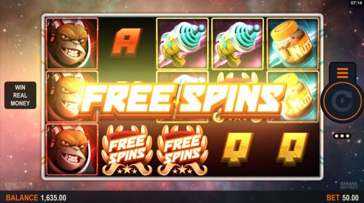 Scatter symbols triggers the free spins feature