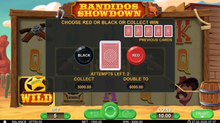 Black or Red Gamble Feature