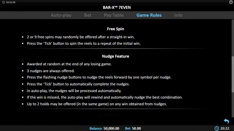 Free Spin Feature Rules