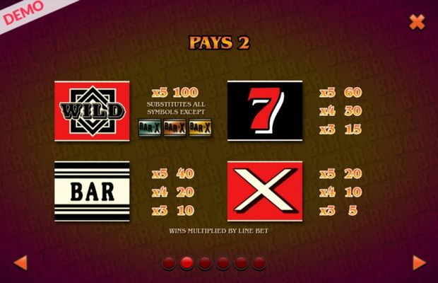 Paytable - Low Value Symbols