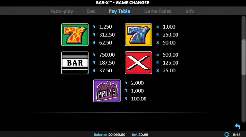 Paytable - Low Value Symbols