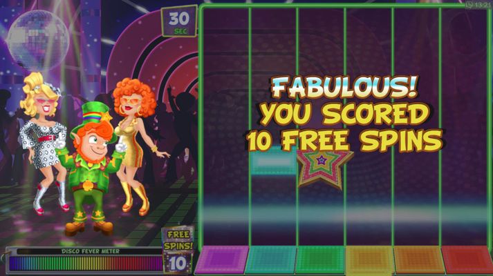 Barry the Disco Leprechaun :: 10 Free Spins Awarded