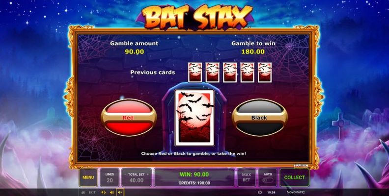 Bat Stax :: Black or Red Gamble Feature