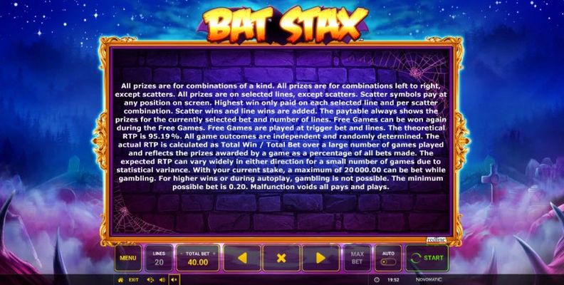 Bat Stax :: General Game Rules