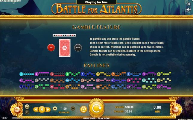 Battle of Atlantis :: General Game Rules
