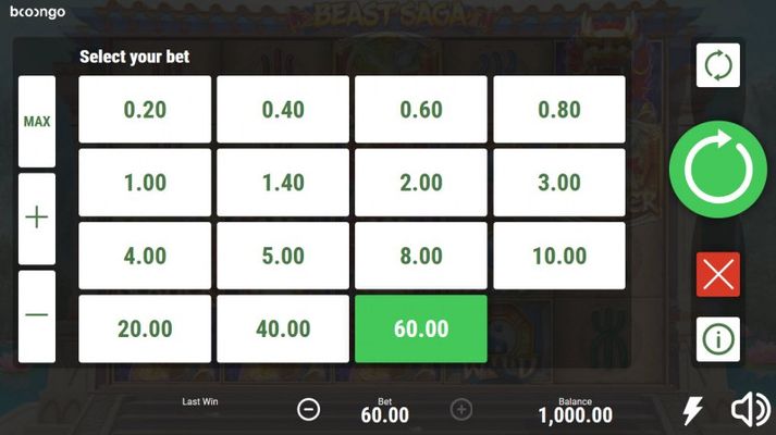 Beast Saga :: Select your bet
