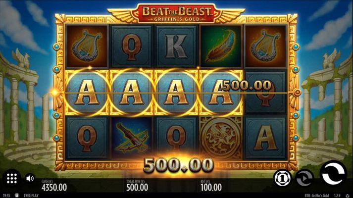 A four of a kind win
