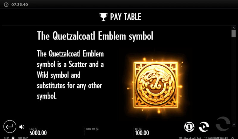 Beat the Beast Quetzalcoatl's Trial :: Scatter Symbol Rules