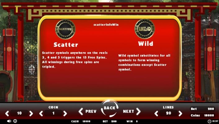 Beating Slot Old China :: Wild and Scatter Rules
