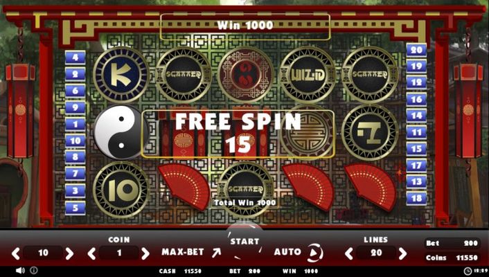 Scatter symbols triggers the free spins feature