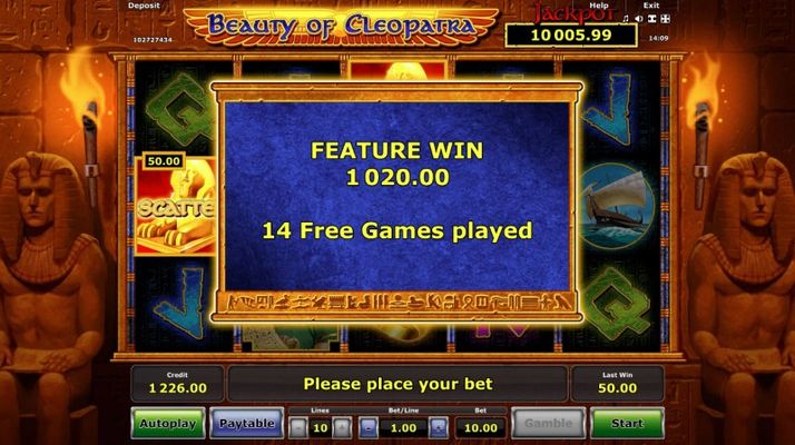 Total free spins payout
