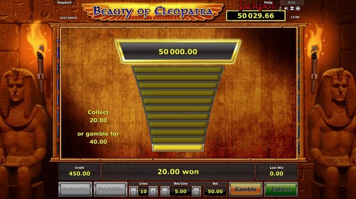 Beauty of Cleopatra :: Ladder Gamble Feature