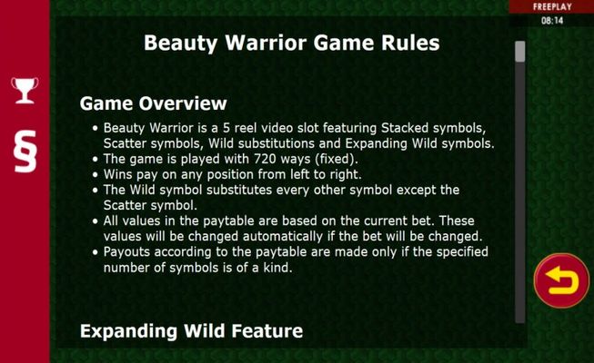 Beauty Warrior :: General Game Rules