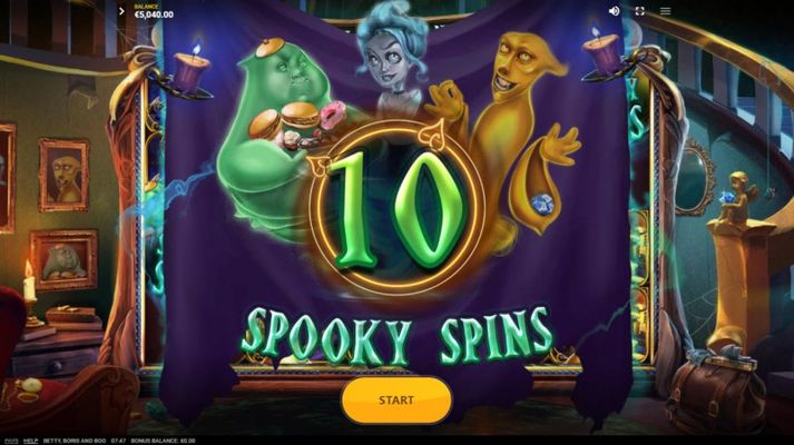 10 free spins awarded