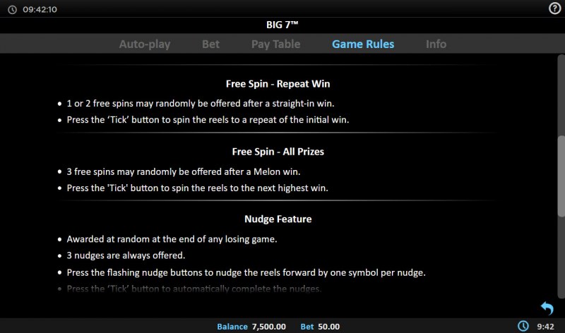 Free Spin Feature Rules