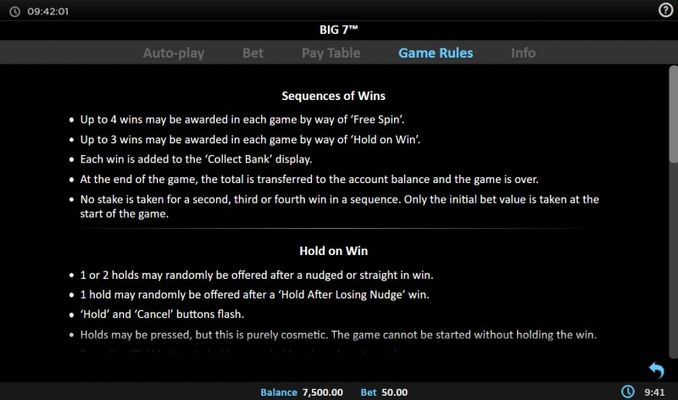 Big 7 :: Feature Rules