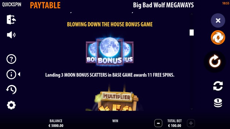 Blowing Down The House Bonus Game